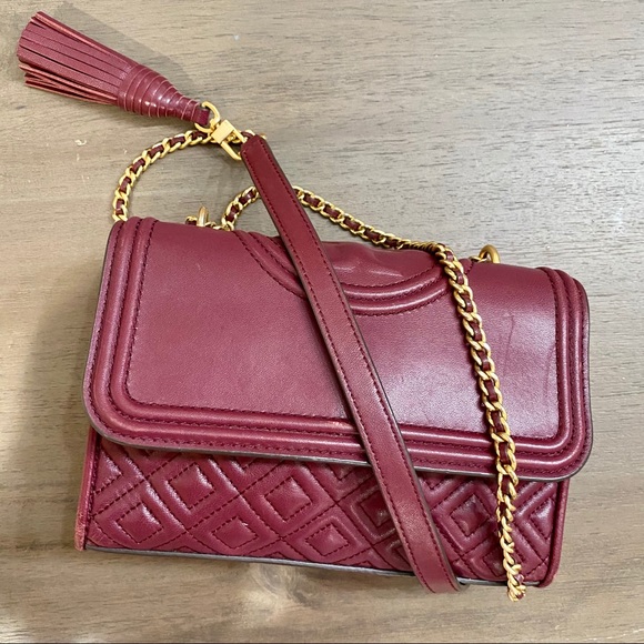 Tory Burch Fleming Garnet Convertible Shoulder Bag - Picture 16 of 16